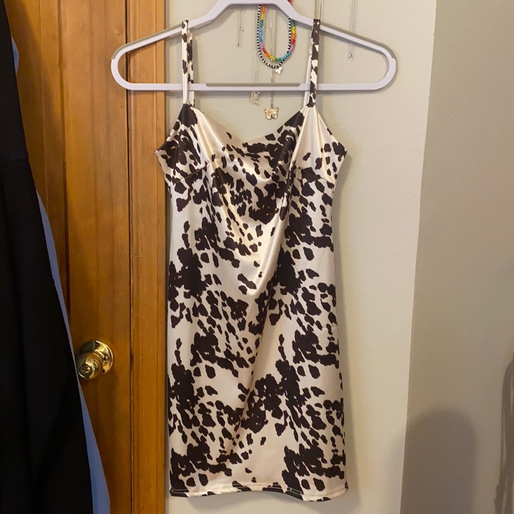 Urban Outfitters Printed Sateen Mini Dress